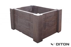 DITON LINIE DŘEVA Záhon II. DUB tmavý 126/101/75cm